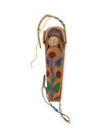 Plateau Beaded Hide Doll Cradle