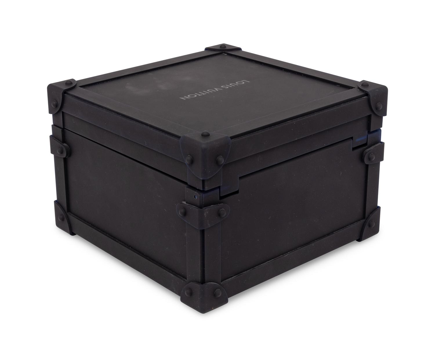 LOUIS VUITTON, BLACK JEWELRY BOX