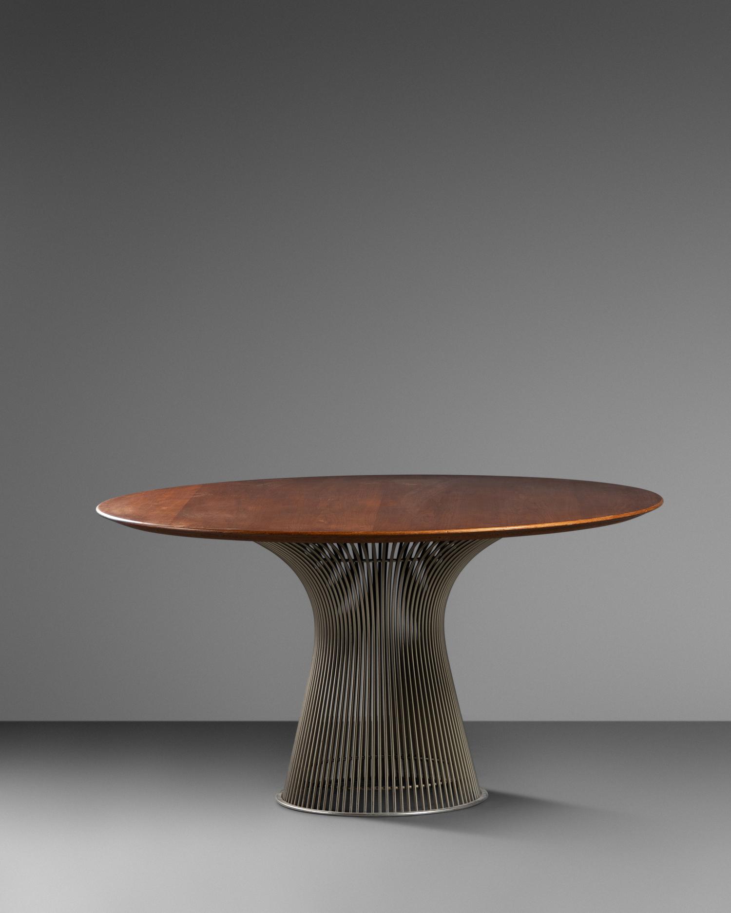 Dining Table, with Original Marble and Walnut Tops, Knoll, USA