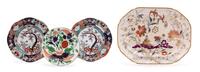 Three English Ironstone Plates and a Platter