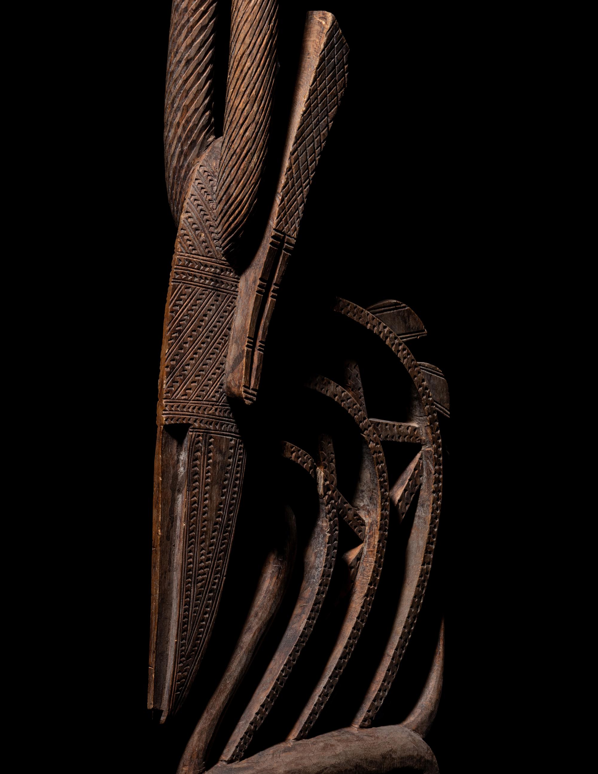 A Bamana Wood Antelope (Chiwara)