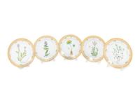 A Set of Thirteen Royal Copenhagen Flora Danica Salad Plates