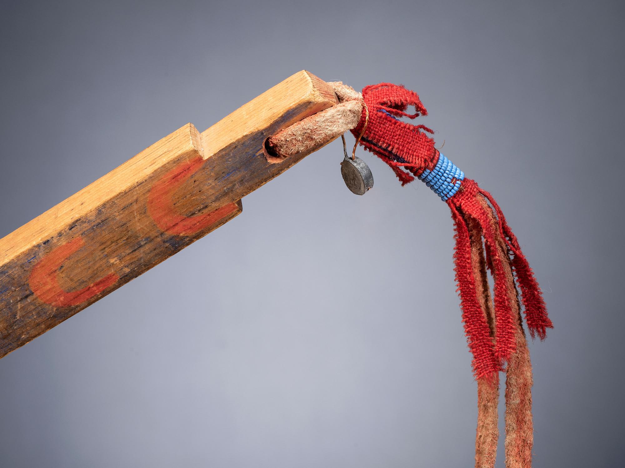 Mandan-Hidatsa Painted Wood Quirt