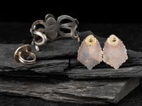 Sterling Silver, Coral, and Turquoise Cuff Bracelet, PLUS