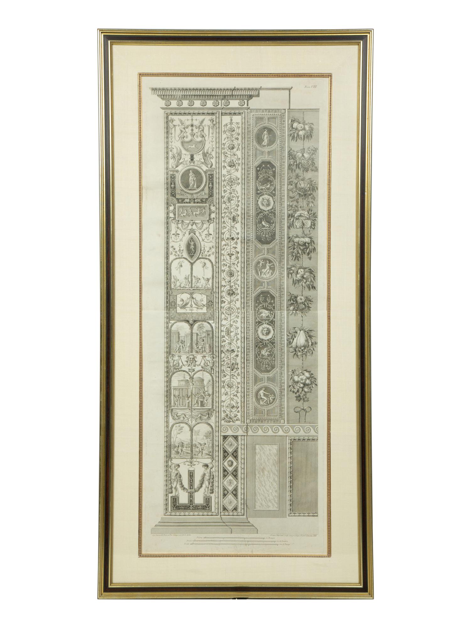 A Set of Six Giovanni Ottaviani Architectural Engravings, After Scaravelli — 19TH CENTURY