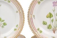 A Set of Twelve Royal Copenhagen Flora Danica Porcelain Bread Plates