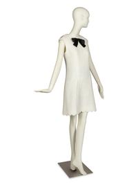 Chanel White Dress with Black Bow, 2020