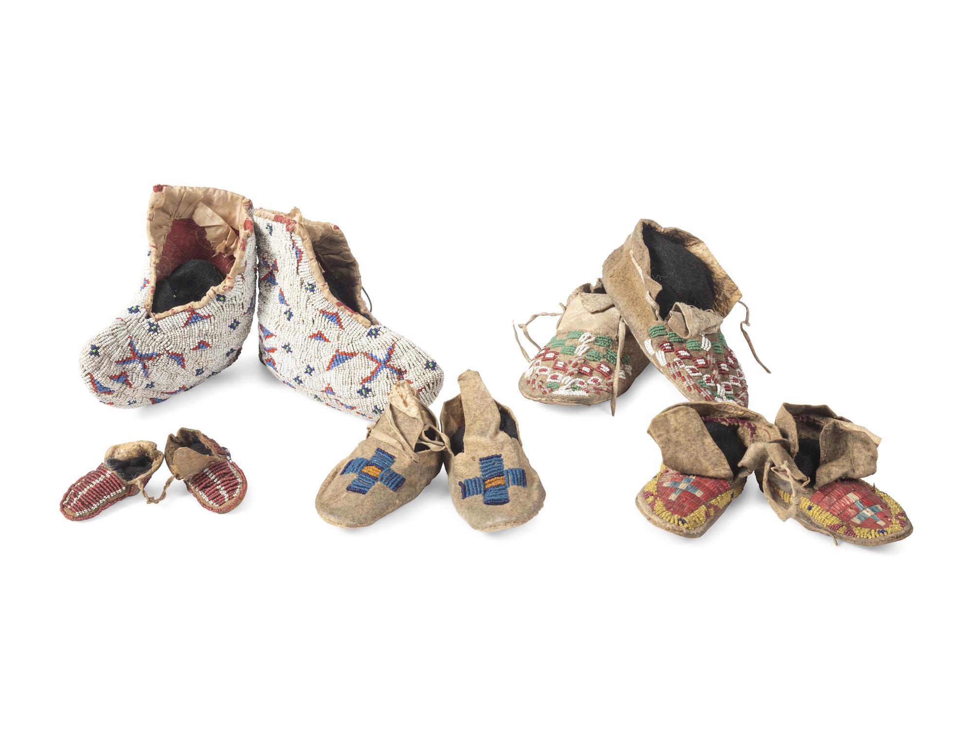 Collection of Plains Children's Moccasins
