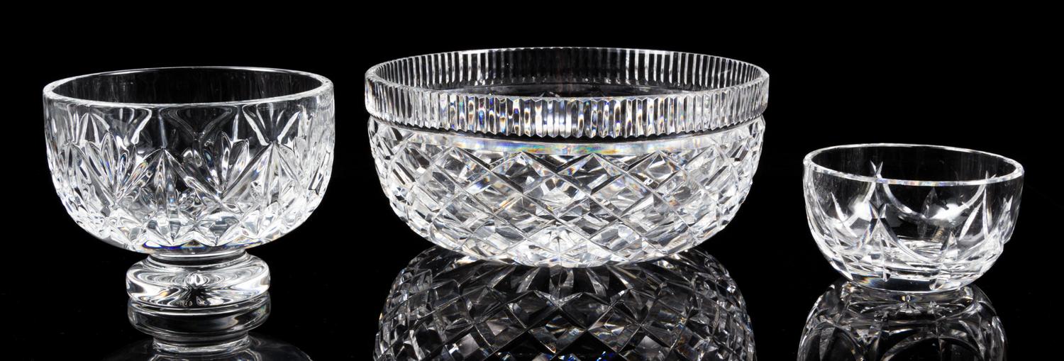 A Collection of Cut Glass Articles Height of tallest 12 1/2 inches.