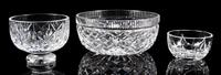 A Collection of Cut Glass Articles Height of tallest 12 1/2 inches.