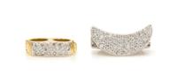 A Collection of Gold and Diamond Pearl Shorteners, 8.50 dwts.