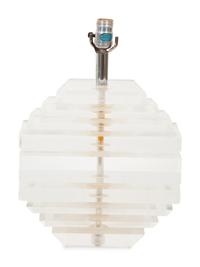 A Stacked Acrylic Table Lamp Attributed to Karl Springer