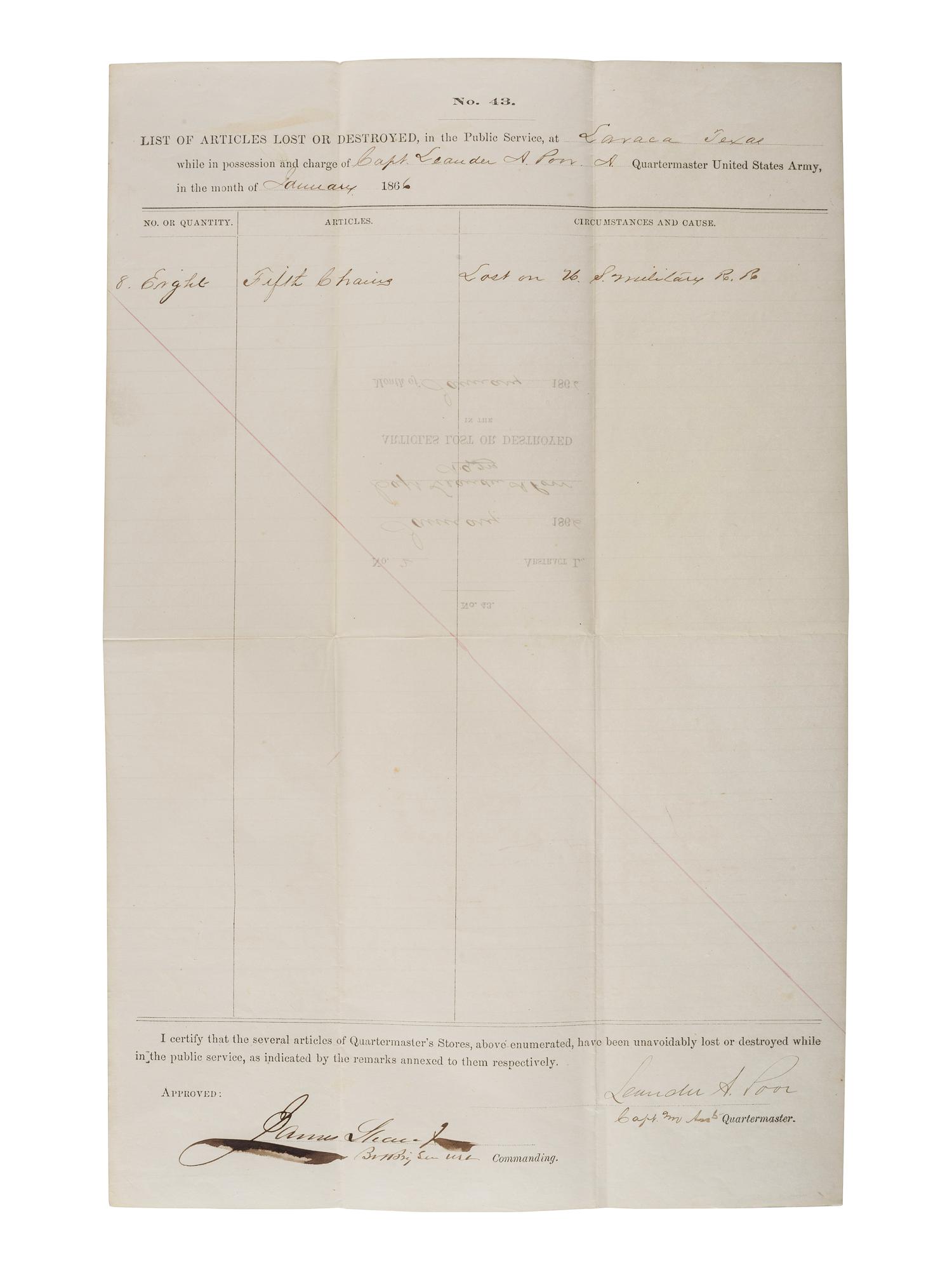 [CIVIL WAR]. A group of Civil War signatures highlighted by a signed CDV of Union General William F. Smith.