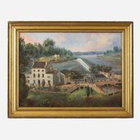 American School 19th century After John T. Bowen (c. 1801-1856) View of Fairmount Water-Works with Schuylkill in the Distance, circa 1840