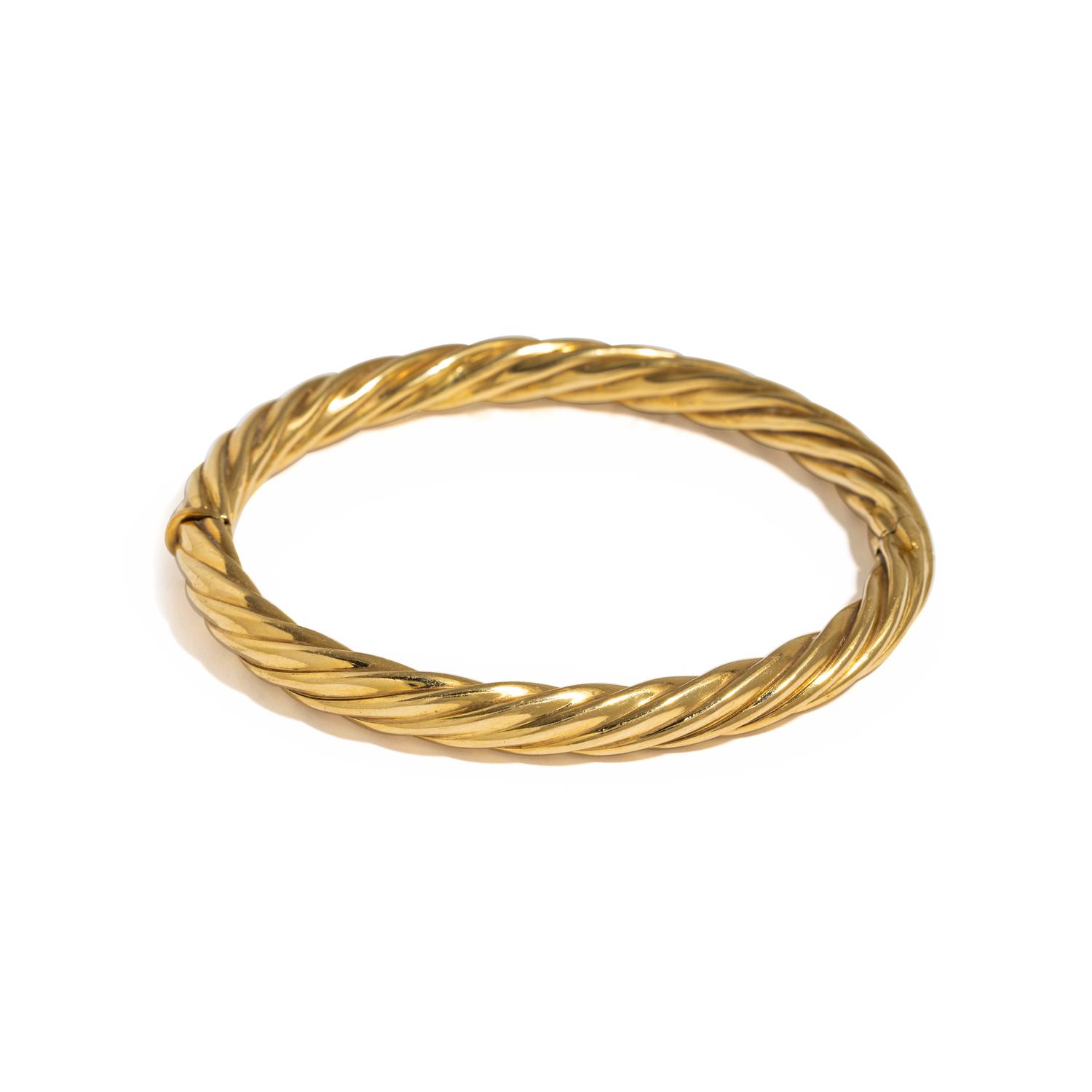 YELLOW GOLD BANGLE BRACELET