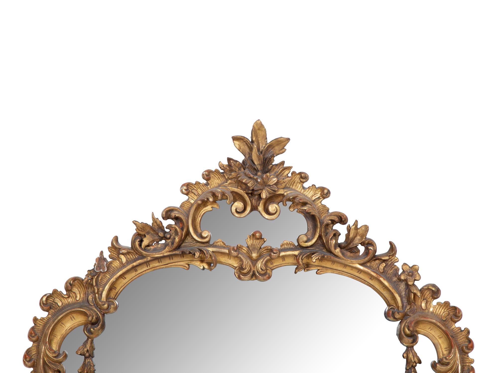 A Louis XV Style Giltwood Mirror