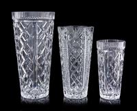 Three Waterford Cut Glass Vases
