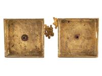 A Pair of French Gilt Bronze and Marble Candelabra
