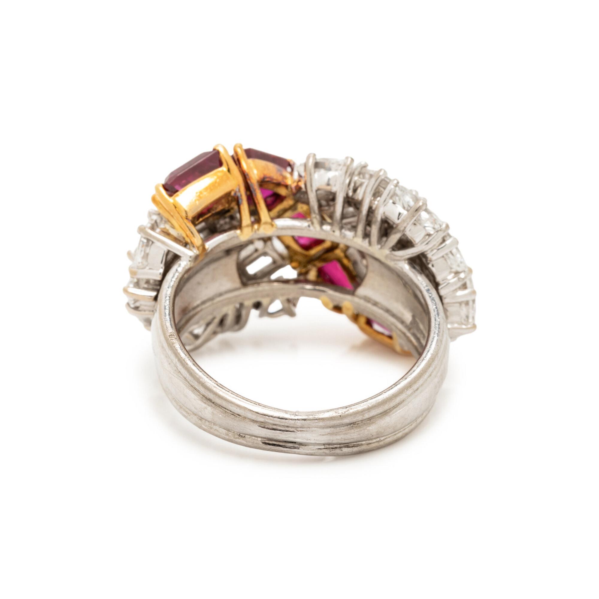 GARRARD & CO., RUBY AND DIAMOND RING