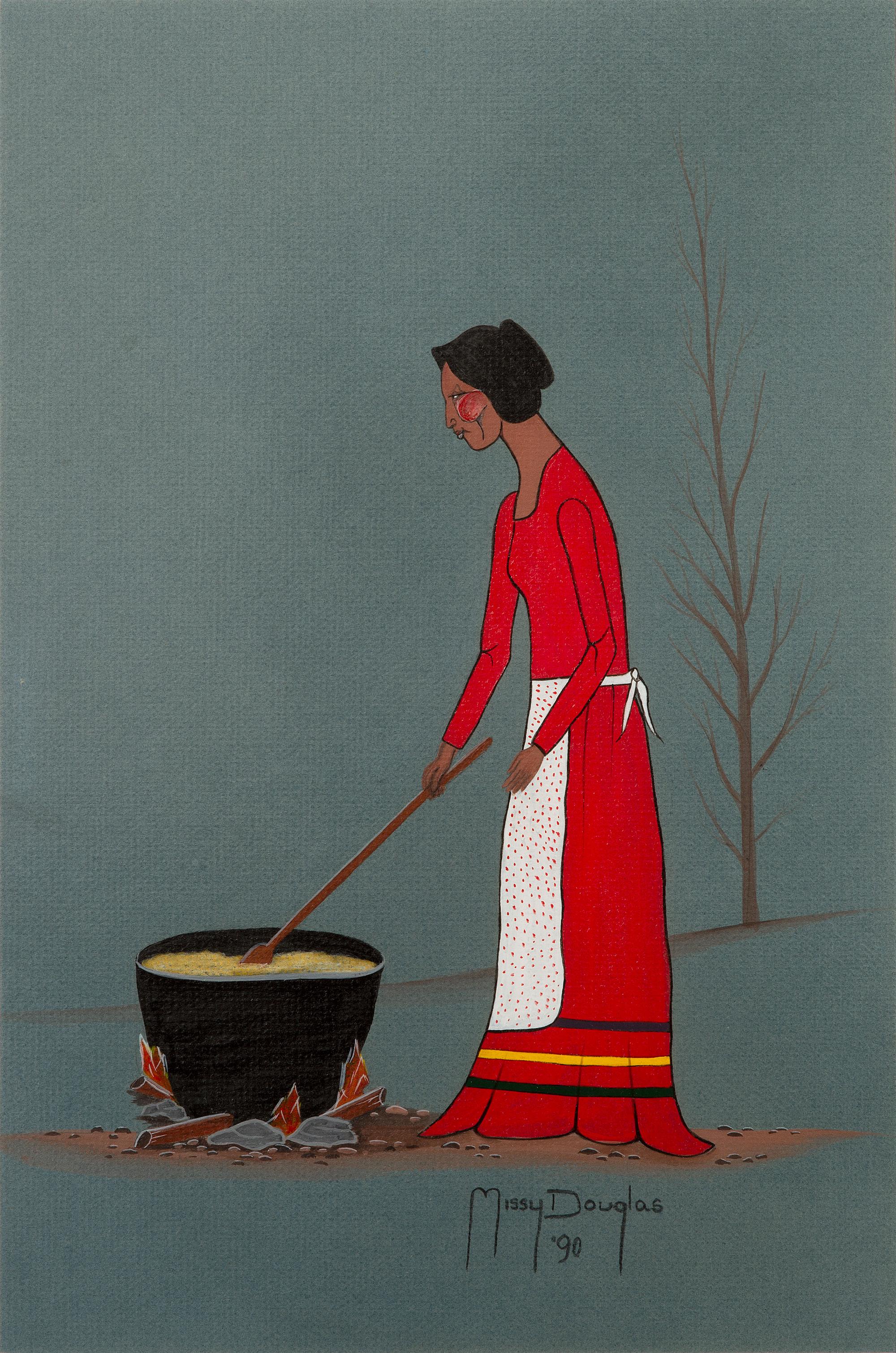 Jim Tartsah (Kiowa, 1934-1984) watercolor on paper lot of…