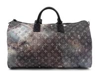 Louis Vuitton Limited Edition Keepall Bandoulière 50 in Black Monogram Canvas with Galaxy Print, Virgil Abloh, Spring Summer 2019