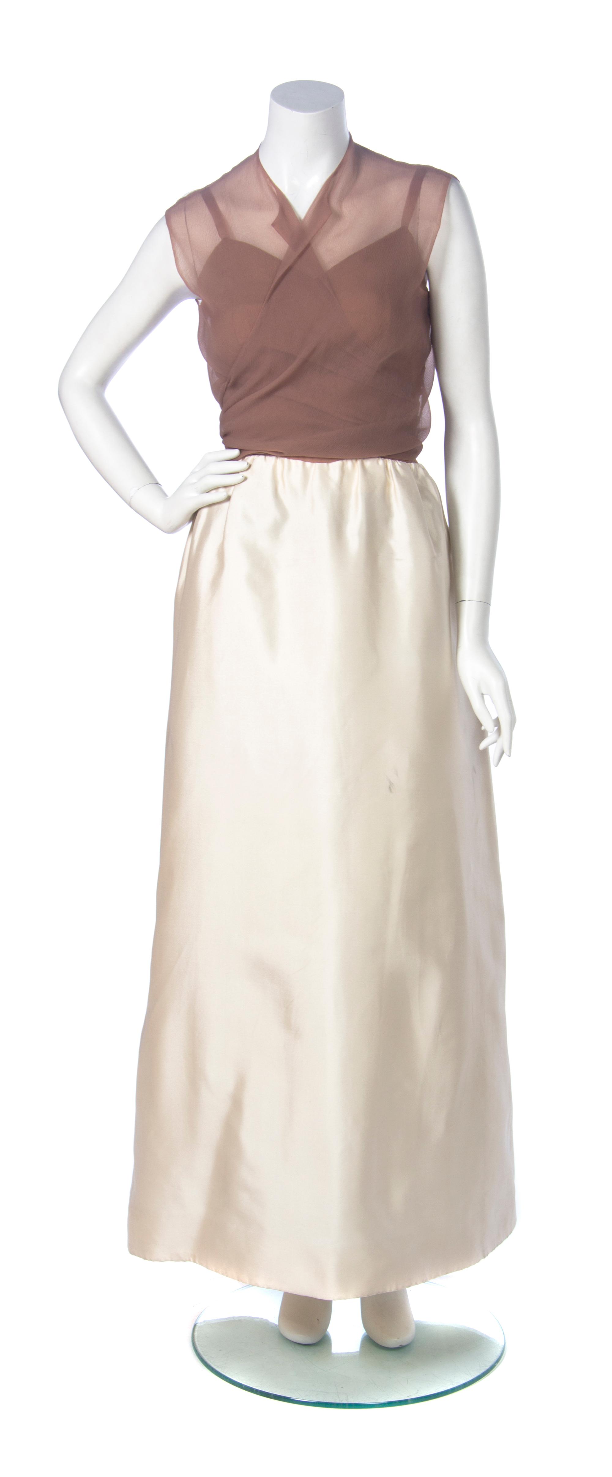 A Balenciaga Couture Ivory Evening Gown,