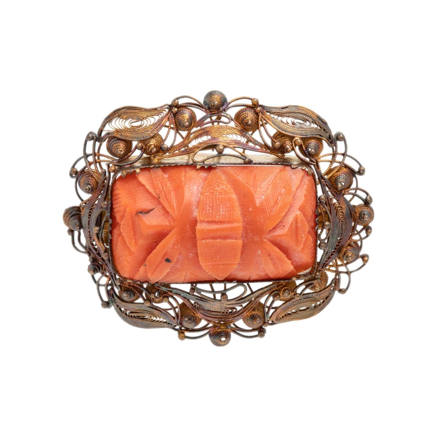 Collection of Coral and Yellow Gold Jewelry
