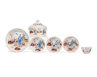 A New Hall Soft-Paste Porcelain Eight-Piece Tea Service