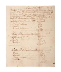 [SLAVERY & ABOLITION]. A group of 9 documents related to the enslavement of individuals in Bourbon County, Kentucky, incl. estate appraisement of a horse breeder who enslaved six people.