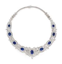 SAPPHIRE AND DIAMOND NECKLACE