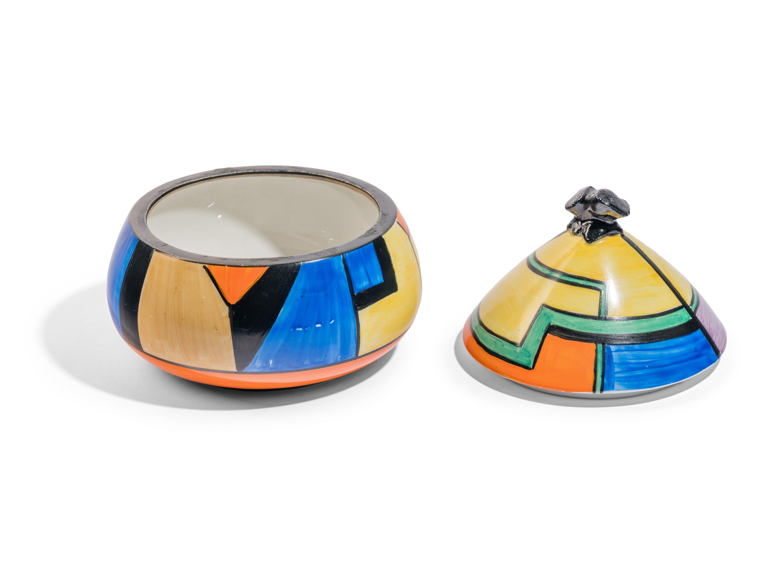 Mondrian Bon-bon Dish and Cover, c. 1930