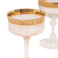 A Collection of Gilt Decorated American Glass Stemware