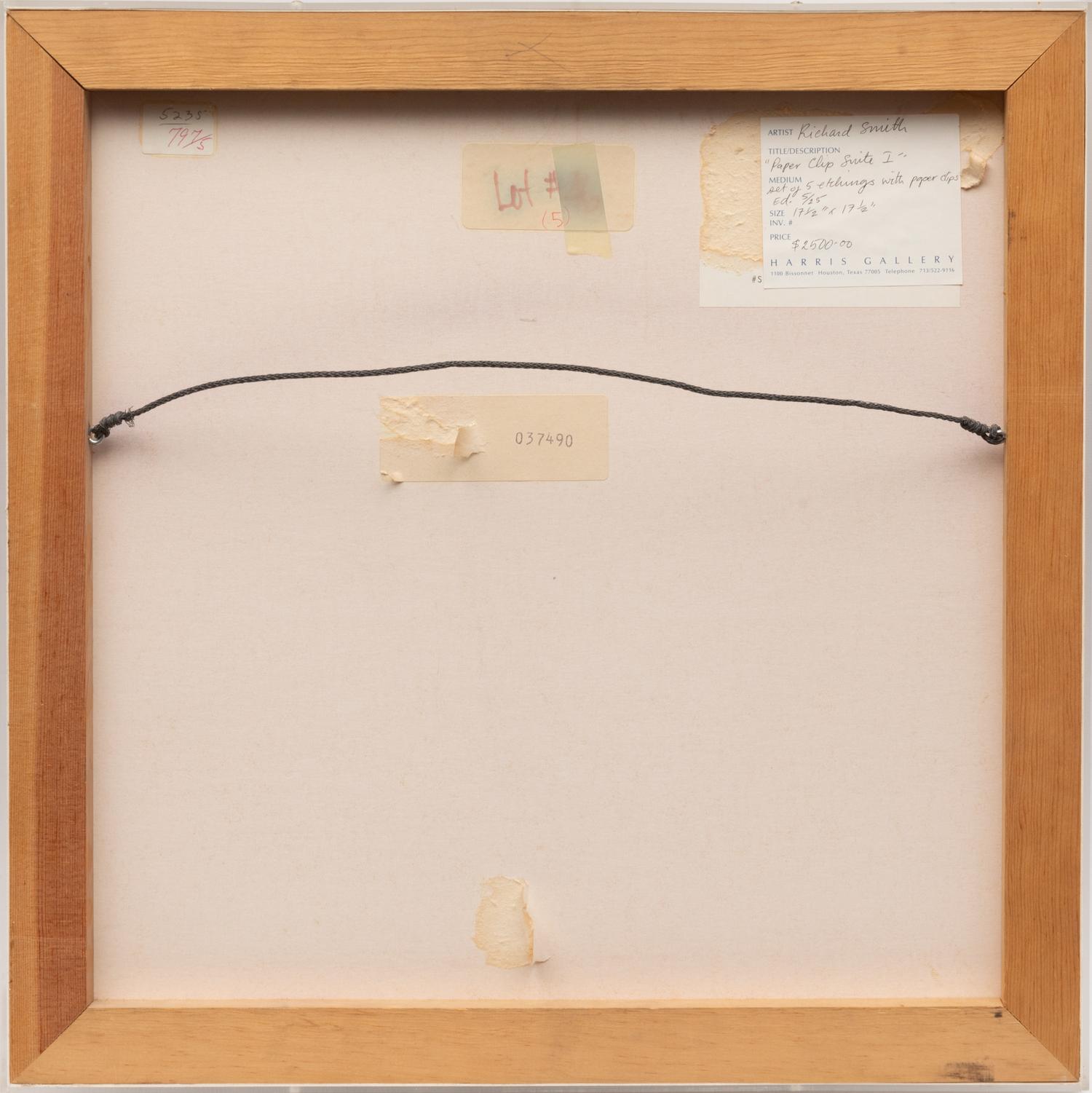 Paper Clip Suite I (suite of five), 1974