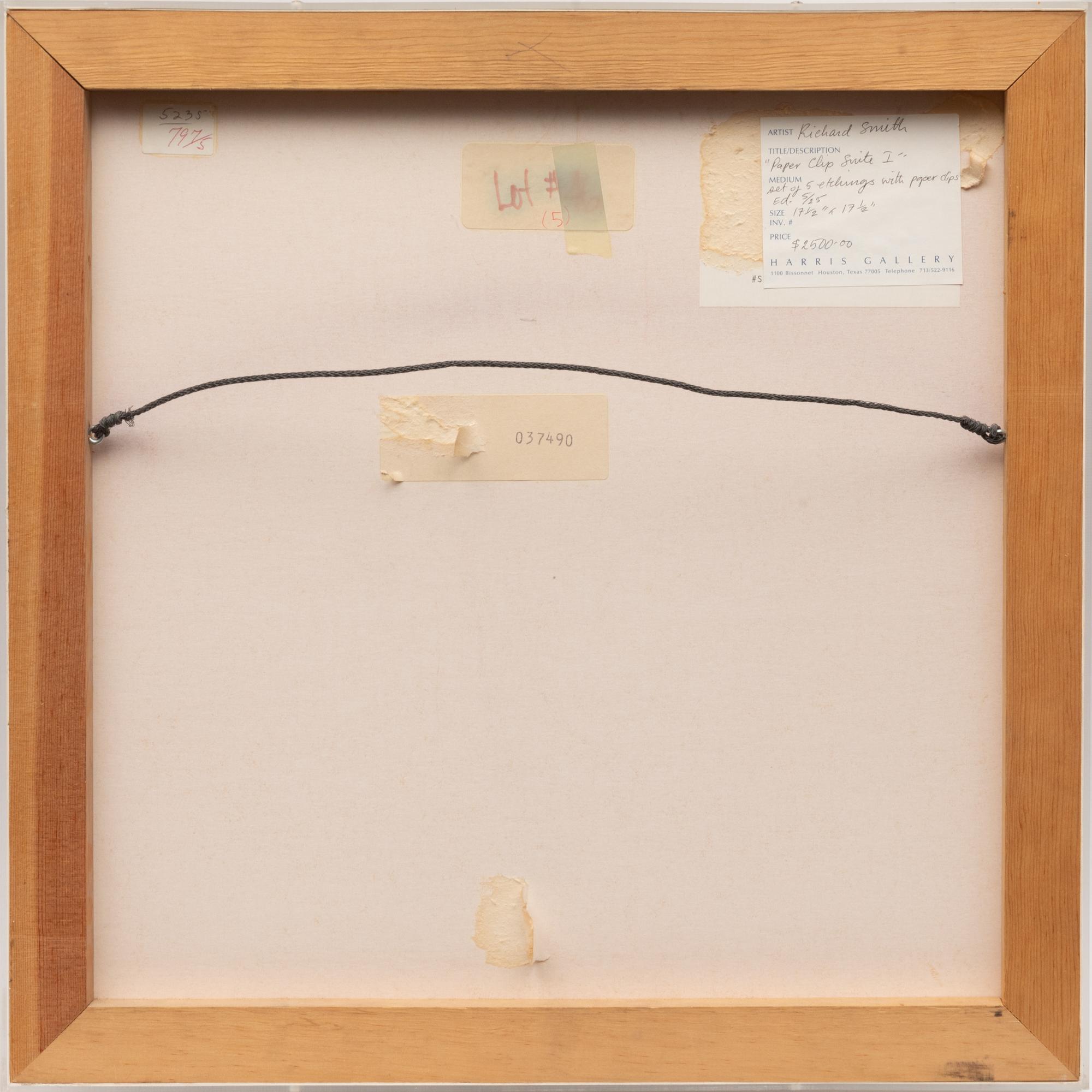 Paper Clip Suite I (suite of five), 1974