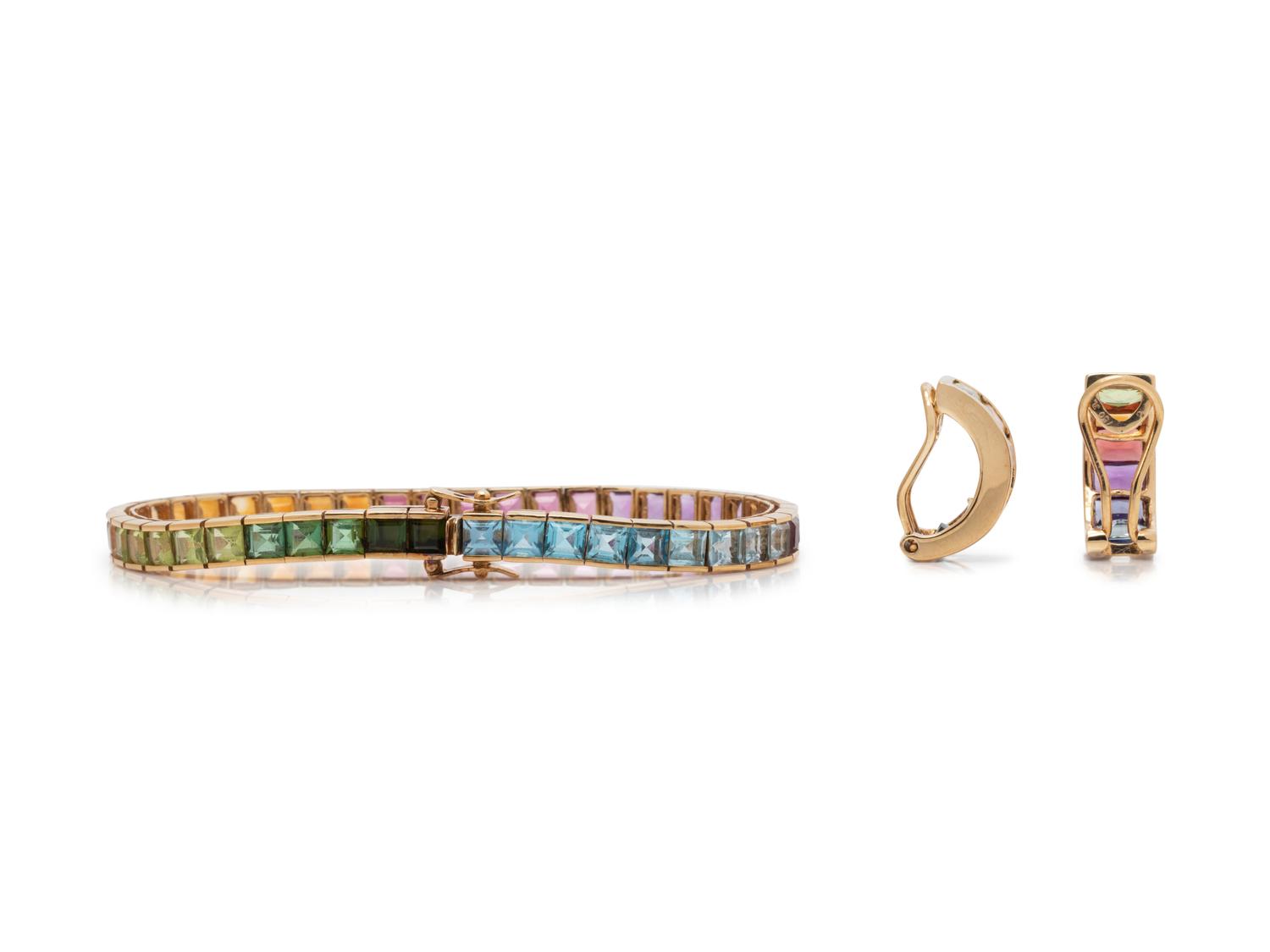 YELLOW GOLD AND MULTIGEM SET