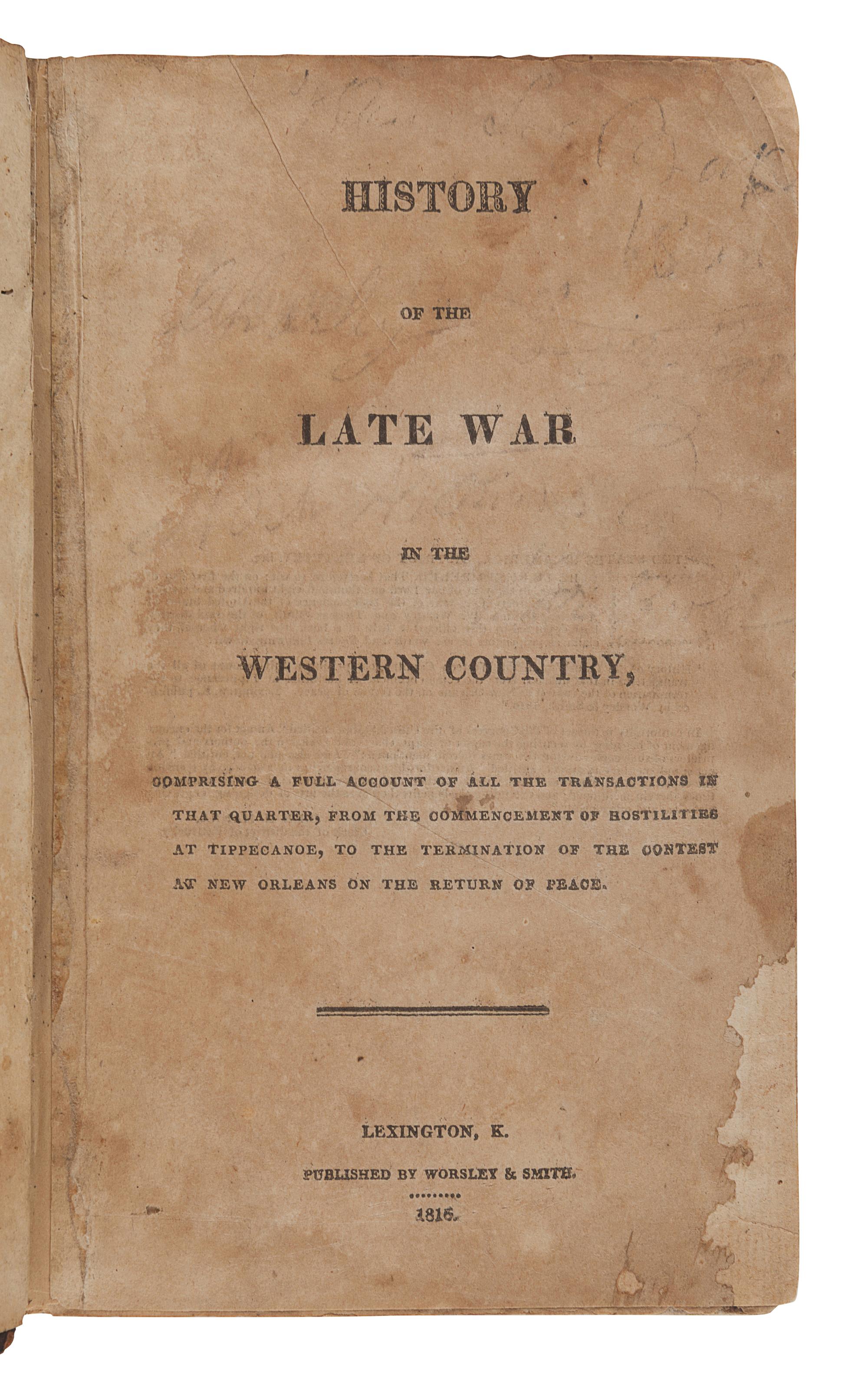 [WESTERN EXPANSION]. A group of 5 works, comprising: