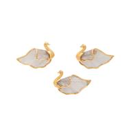 COLLECTION OF PLATINUM AND YELLOW GOLD SWAN JEWELRY