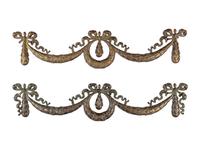 A Pair of French Bronze Garland Appliqués