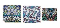 Three Iznik Pottery Tiles