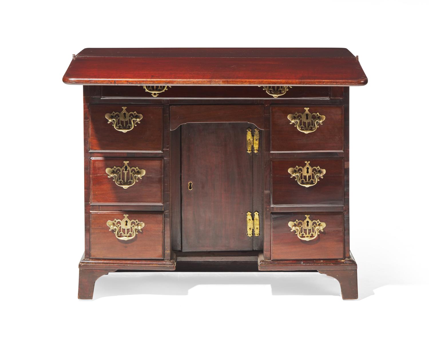 A George III Mahogany Sea Captain's Knee-Hole Desk
