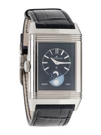 JAEGER-LeCOULTRE, REF. 216.8.D3 STAINLESS STEEL 'REVERSO TRIBUTE MOON' WATCH