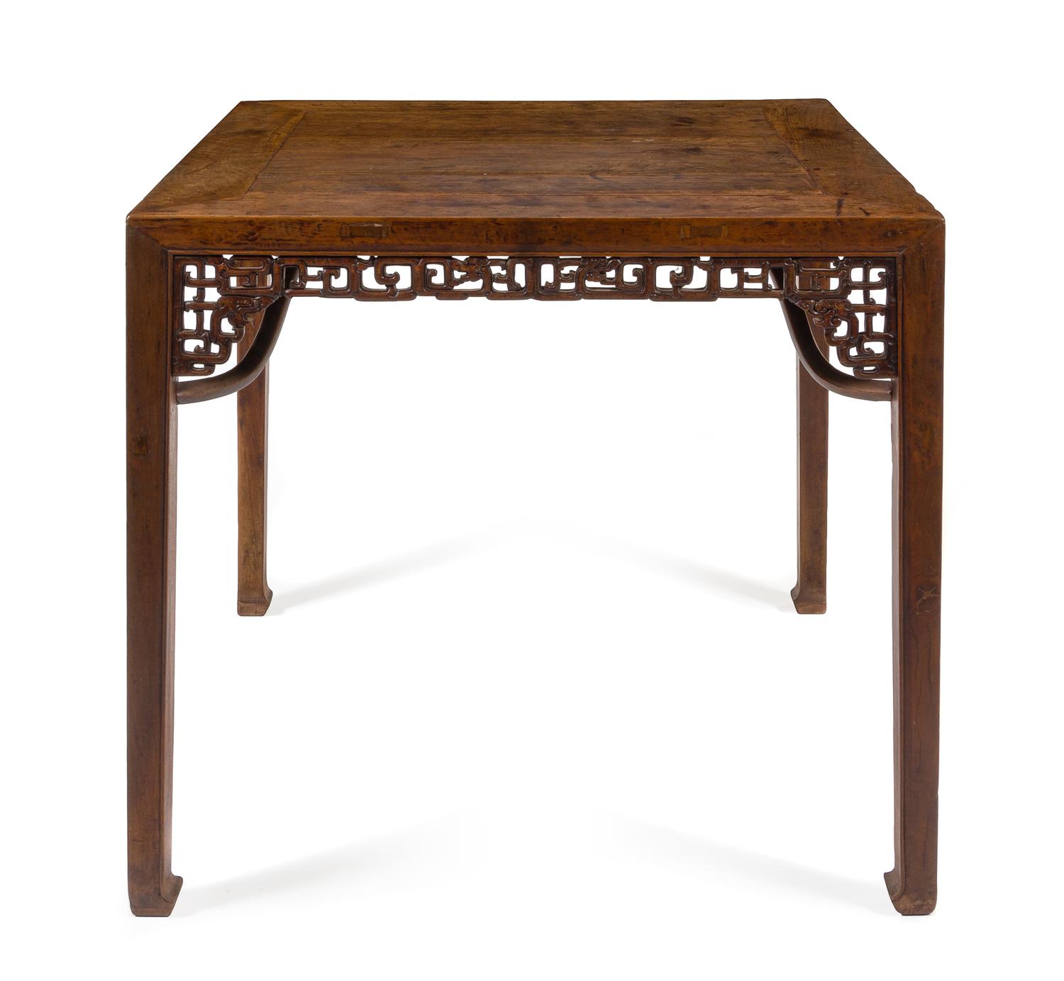 A Chinese Hardwood Square Table, Fangzhuo Height 32 3/4 x width 36 3/4 x depth 36 3/4. — 18TH/19TH CENTURY