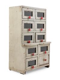 An American Painted Diminutive Cabinet