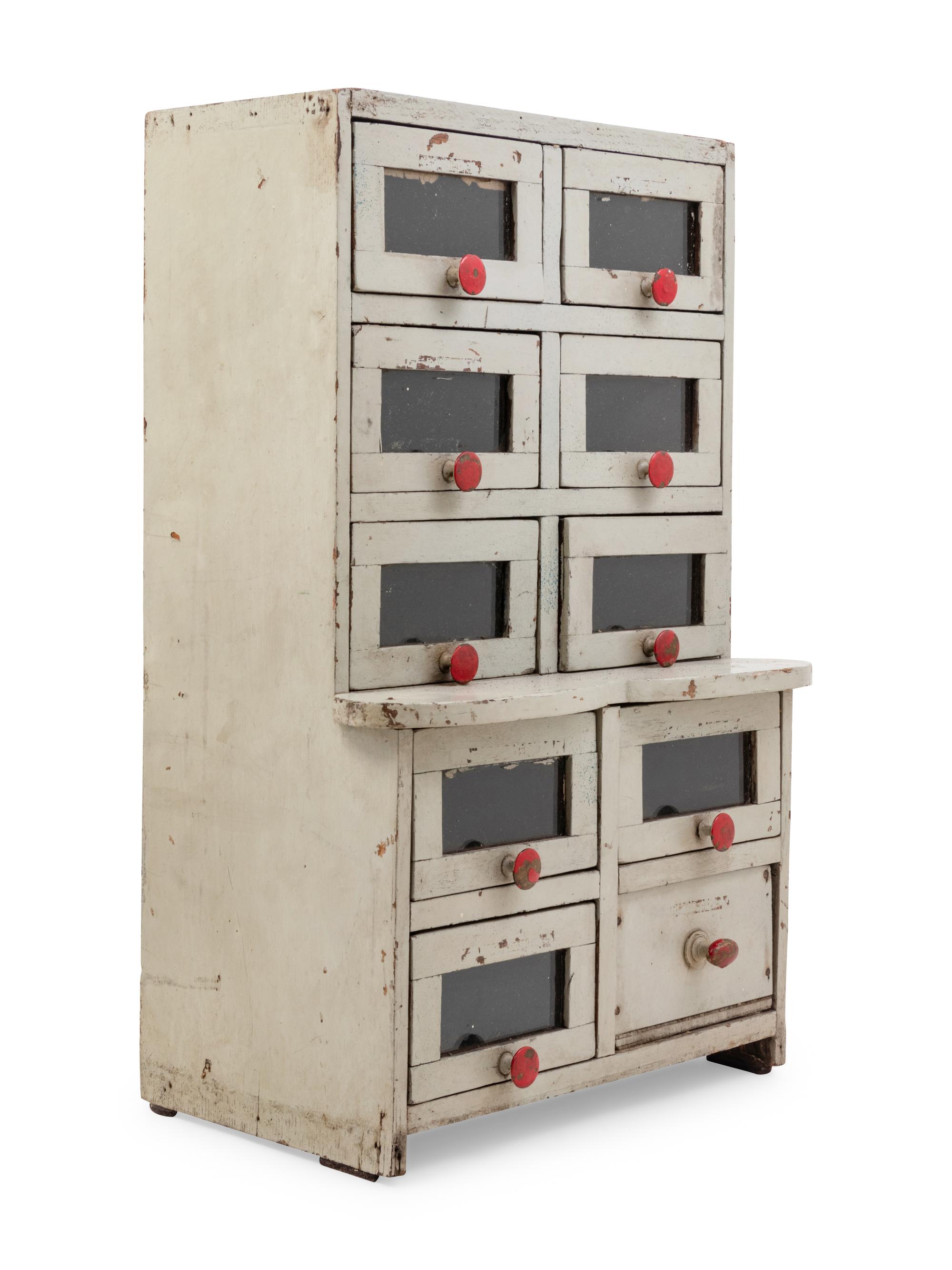 An American Painted Diminutive Cabinet