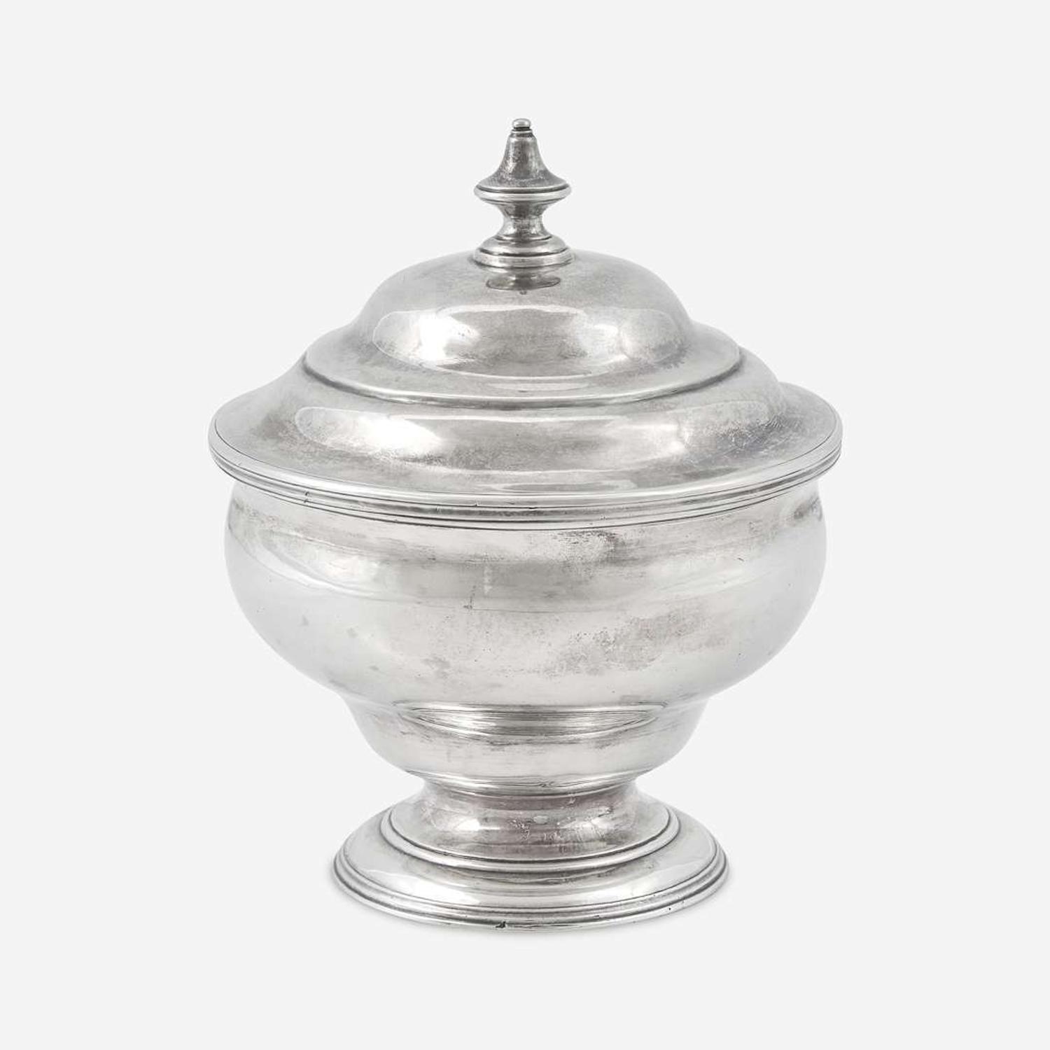 A silver footed sugar bowl and cover Joseph Richardson, Sr. (1711-1784), Philadelphia, PA, circa 1760