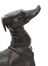 A Large Patinated Metal Sculpture of a Greyhound