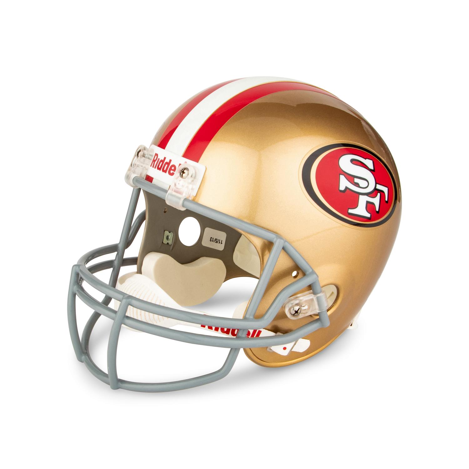 A Joe Montana and Dwight Clark Dual Signed Autograph San Francisco 49ers Full Size Helmet — With "The Catch" Diagram Drawn by Clark