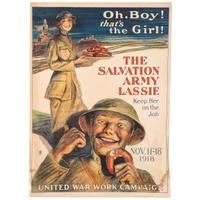 [WORLD WAR I]. A group of 2 World War I-era Salvation Army posters, comprising: