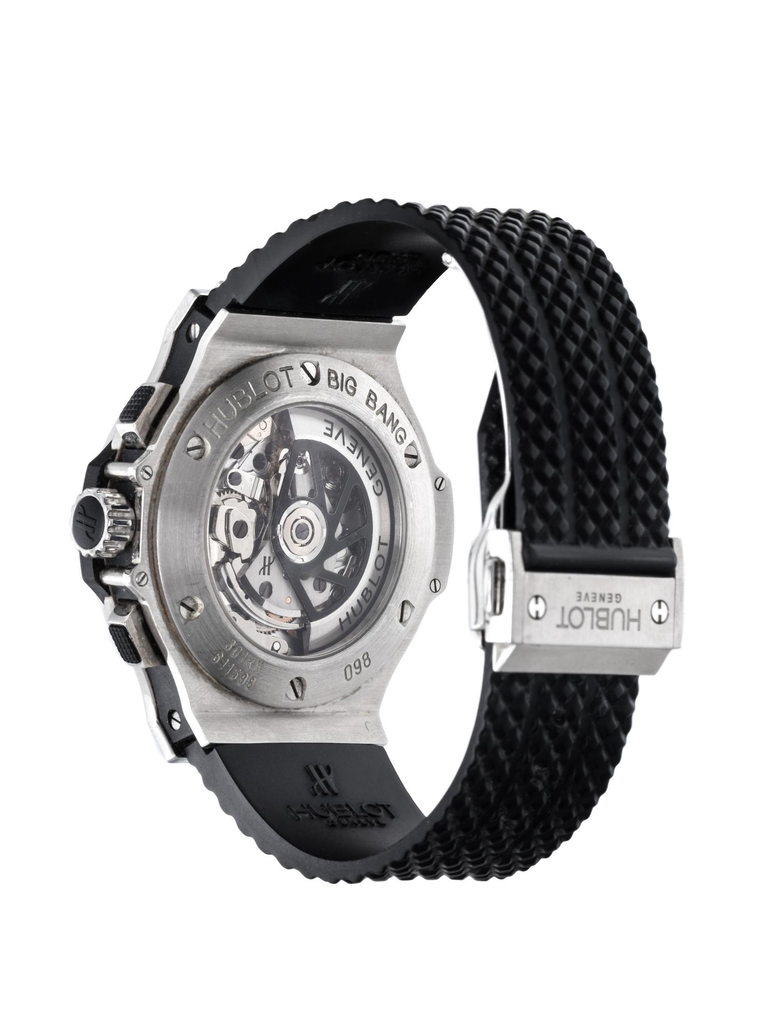 HUBLOT, STAINLESS STEEL 'BIG BANG' CHRONOGRAPH WRISTWATCH