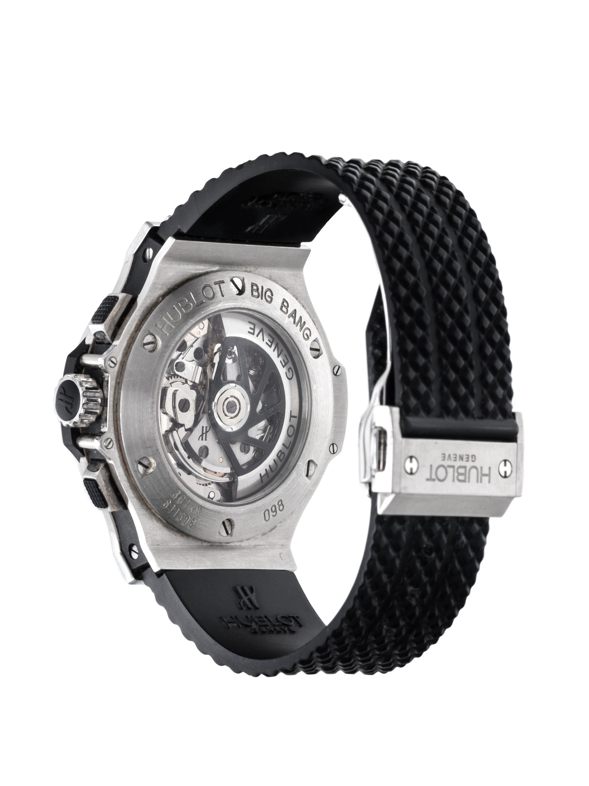 HUBLOT, STAINLESS STEEL 'BIG BANG' CHRONOGRAPH WRISTWATCH